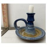 Pottery candle holder