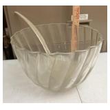 Glass punch bowl