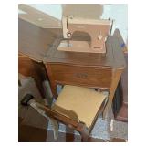 Necchi sewing machine with chair
