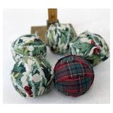 Longaberger Fabric Christmas balls