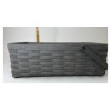 Longaberger Pewter gathering missing one handle
