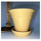 Longaberger Butternut flower pot