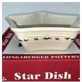 Longaberger NIB Traditional Holly star dish