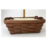 Longaberger Rich brown small serving with lidded