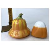 Longaberger Pottery lids candy corn has crack