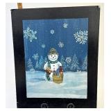 Longaberger Hand painted snowflake picture
