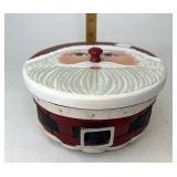 Longaberger Santa Belly Button with Santa lid