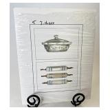 Longaberger 5 Covered casserole and rolling pins