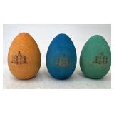 Longaberger Orange blue and green eggs