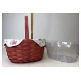 Longaberger Pink oval Spring with Liner and