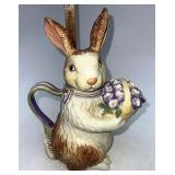 Longaberger Bunny  teapot ear has been repaired