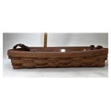 Longaberger Rich brown small serving tray with