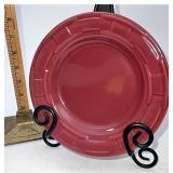 Longaberger Paprika Fred plate light utensils