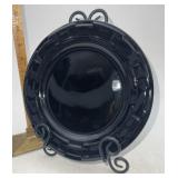 Longaberger Ebony luncheon plate light utensil