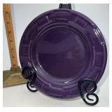 Longaberger Eggplant bread plate light utensil