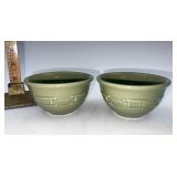 Longaberger Sage dessert bowls