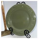 Longaberger Sage luncheon plate light utensil