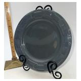 Longaberger pewter luncheon plate light utensil