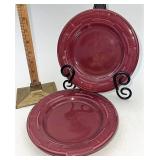 Longaberger Paprika bread plates second quality