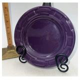 Longaberger Eggplant bread plate light utensil