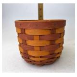 Longaberger Small orange basket with Protector