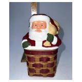 Longaberger Santas chimney with pottery topper