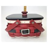 Longaberger Santa belly with lid