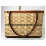 Longaberger Prototype bag with green accent