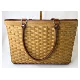 Longaberger Large Prototype tote with leather