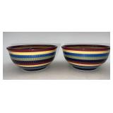 Longaberger Bright Striped small bowls