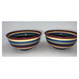 Longaberger Bright Striped small bowls
