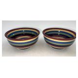Longaberger Bright Striped small bowls