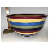 Longaberger Bright Striped Large serving bowl