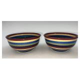 Longaberger Bright Striped small bowls