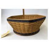 Longaberger Blue ribbon large hex to round