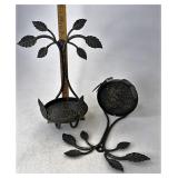 Longaberger Bronze leaf wall sconces