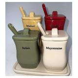 Longaberger Pottery condiment set