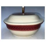 Longaberger ACO red Covered casserole very gently
