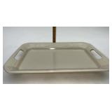 Longaberger Ivory handled serving tray gently