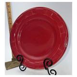 Longaberger Tomato dinner plate light utensil