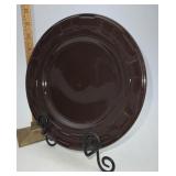 Longaberger Chocolate dinner plate light utensil