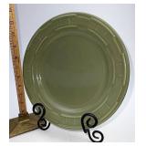 Longaberger Sage dinner plate light utensil