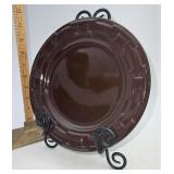 Longaberger Chocolate luncheon plate light