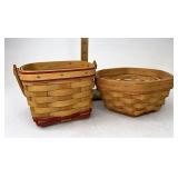 Longaberger Red accent award basket and 8 inch