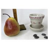 Longaberger HoH Flower pot and inspiration stones
