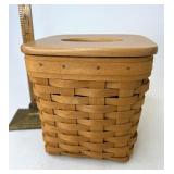 Longaberger Tall tissue with lid