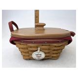 Longaberger Tinsel With liner Protector lid and