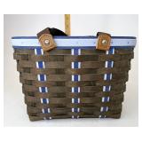 Longaberger Blue and brown tote from Homestead