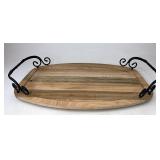 Longaberger Serving board with wrought iron