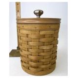 Longaberger Small Canister with lidded protector